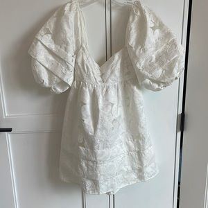 For love and lemons Evelyn babydoll dress in ivory with pockets